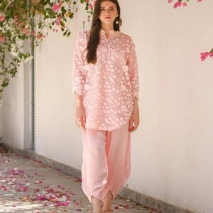 Floral Pink Tunic and Pants Set